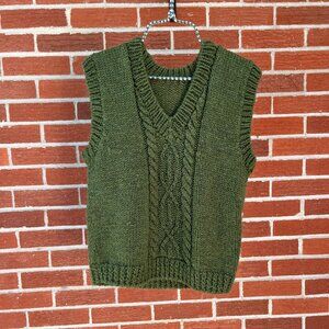Handmade Green Knit Vest